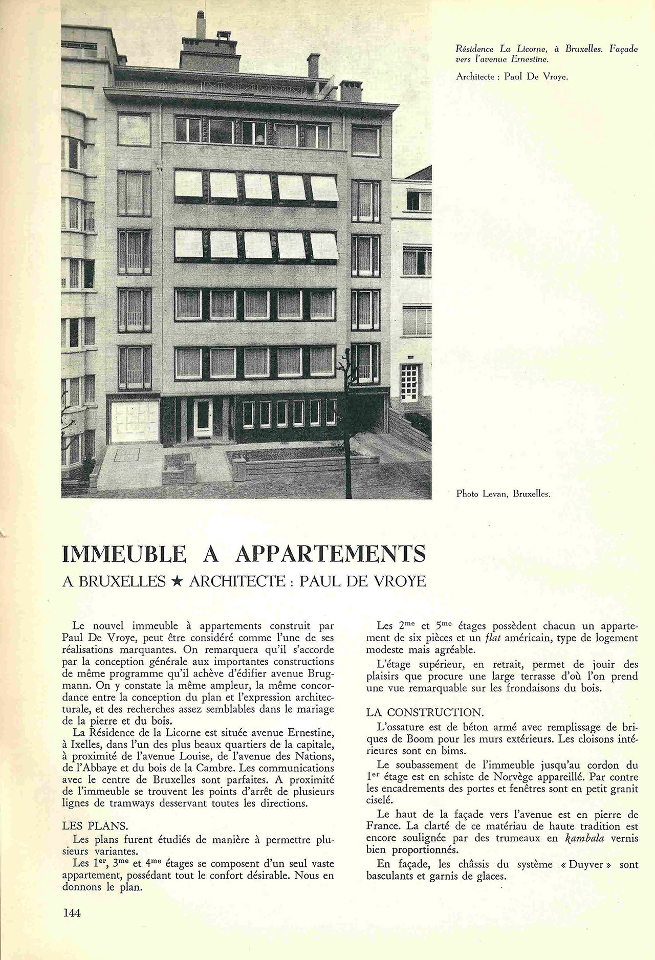 Immeuble à appartements à Bruxelles
