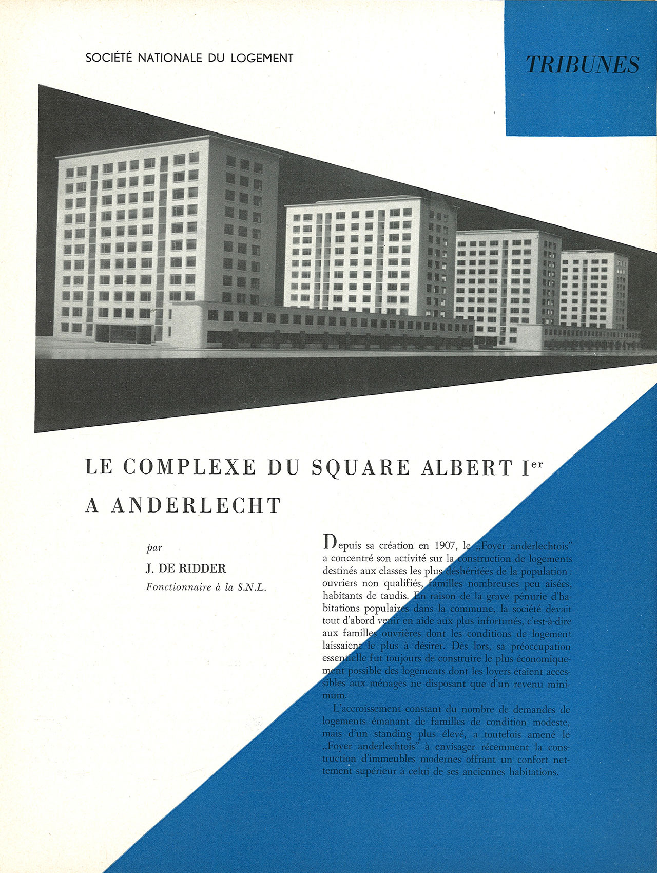 Le complexe du square Albert Ier à Anderlecht