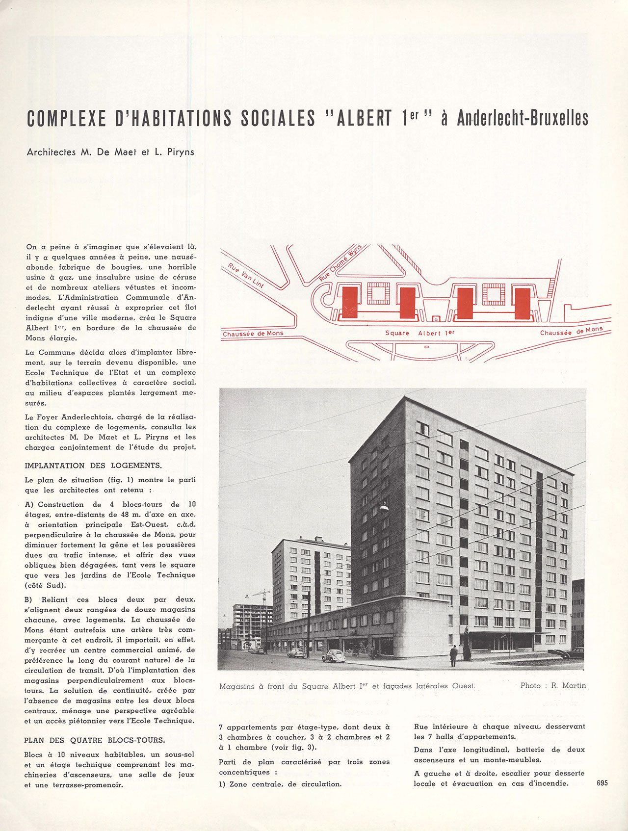 Complexe d’habitations sociales “Albert 1er” à Anderlecht-Bruxelles