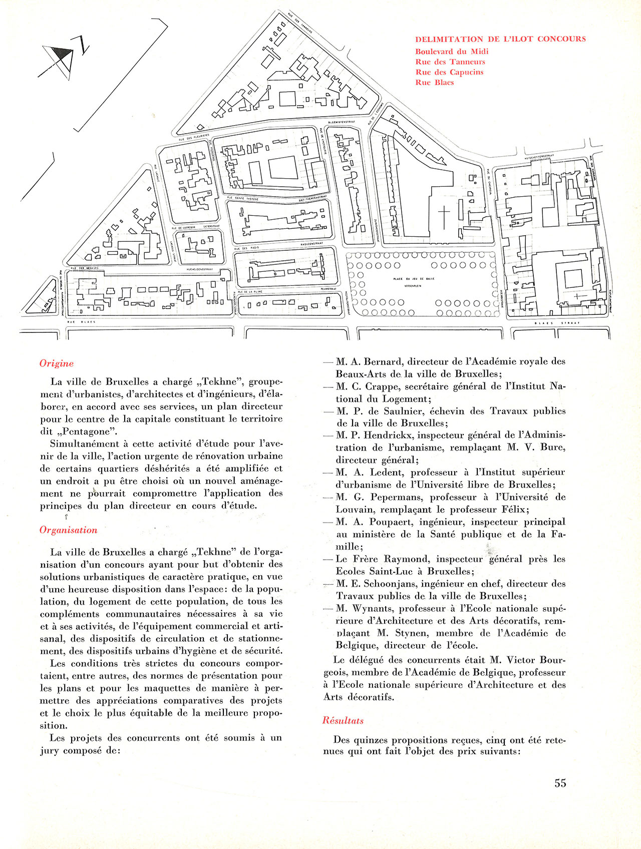 Concours d’idées 1961 de la Ville de Bruxelles