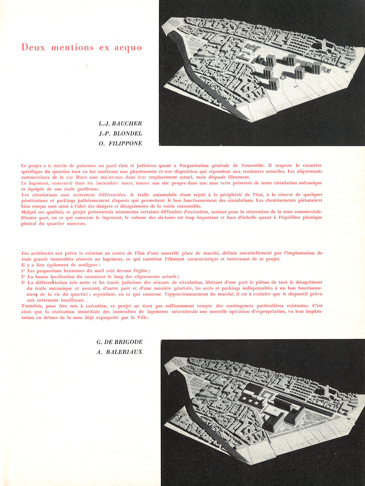 Concours d’idées 1961 de la Ville de Bruxelles
